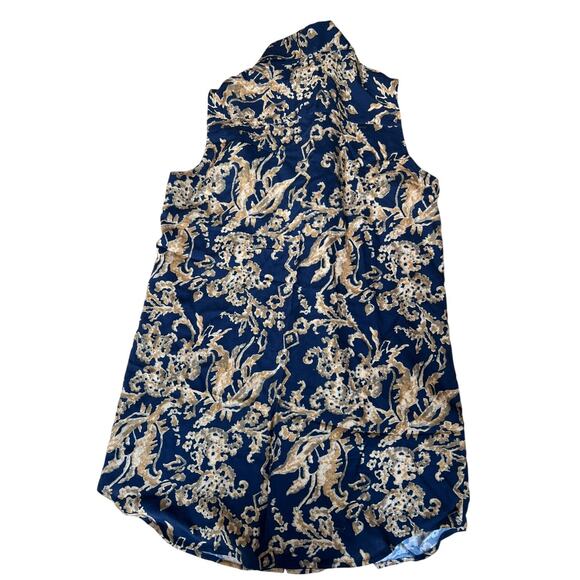 Anchor Blue 90s Women's Vintage Sleeveless Shirt Dress Size Small NEW - Picture 2 of 9